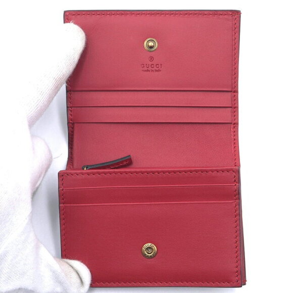 Gucci Cherry Compact Wallet Bifold Long Canvas GG Supreme Beige - Picture 5 of 10